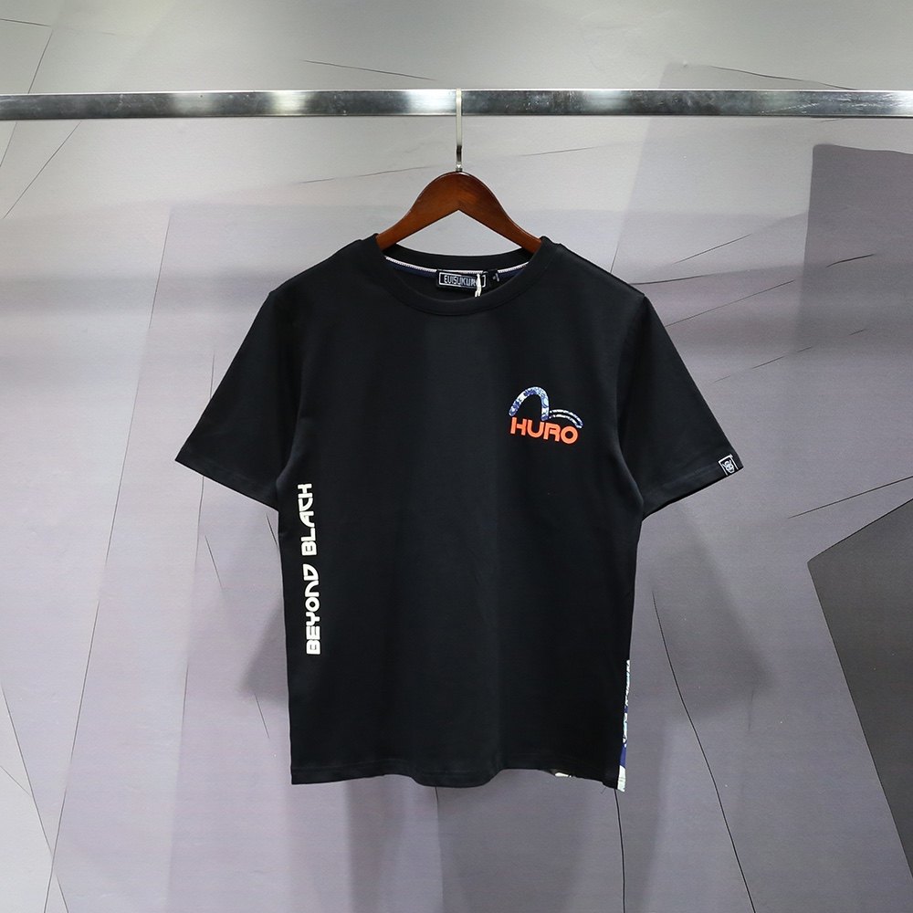 代购潮牌evisu福神男士短袖新款浮世绘海鸥标志运动t恤