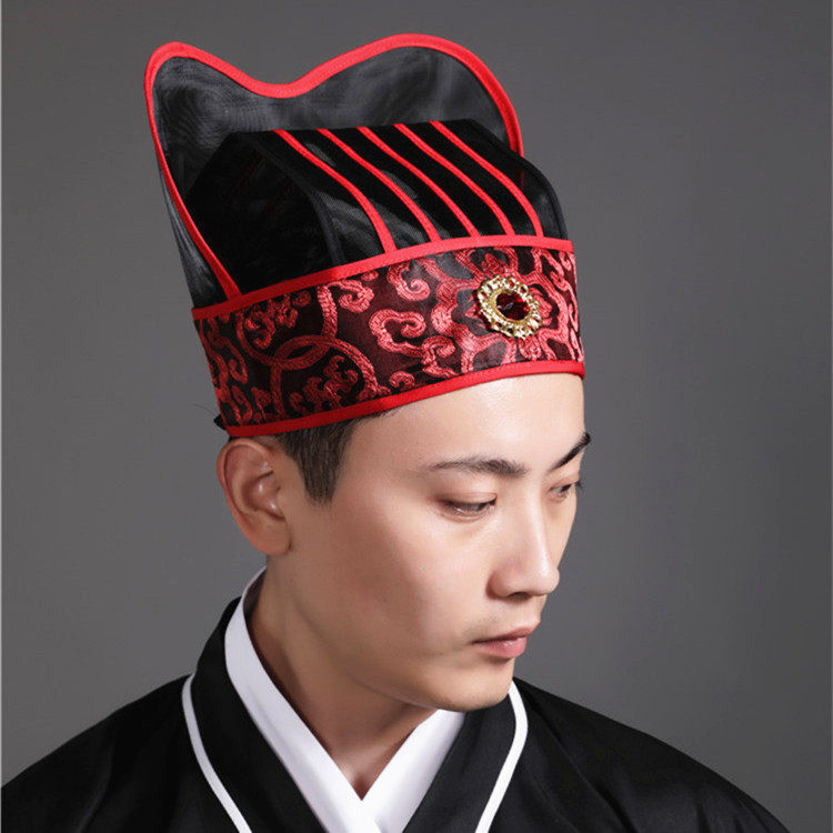 汉服梁冠魏晋五梁冠进贤冠通天冠高山冠远游冠汉服帽子成人古装帽_双