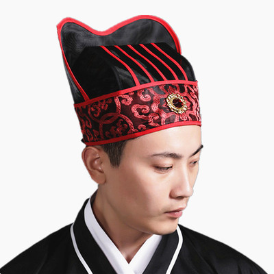 成人汉服梁冠魏晋五梁进贤通天高山远游冠汉古装帽子