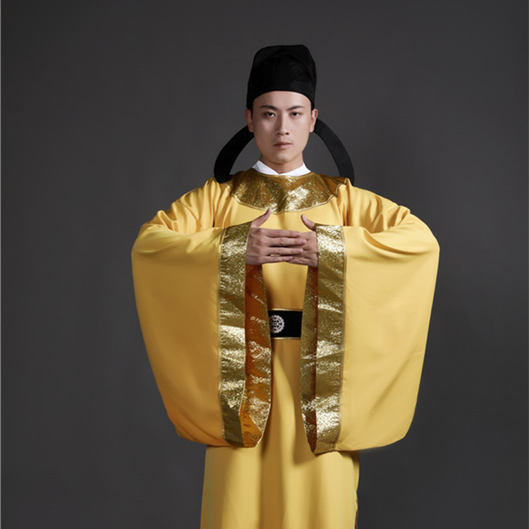 成人古装汉服男圆领袍唐代李白服装古代诗人长袍套装