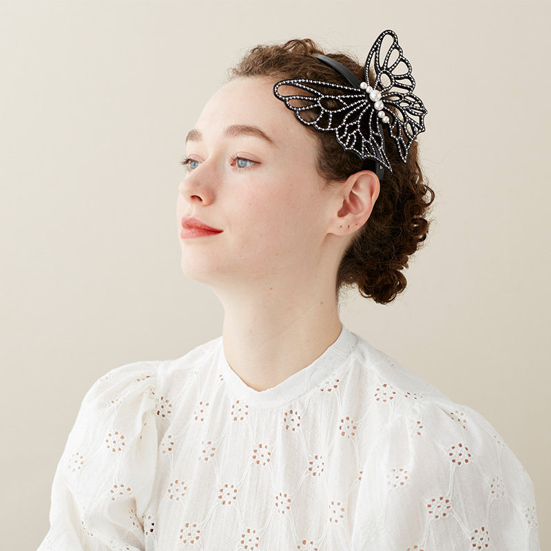 高端限定法国alexandredeparis亚历山大蝶灵发箍发饰头饰
