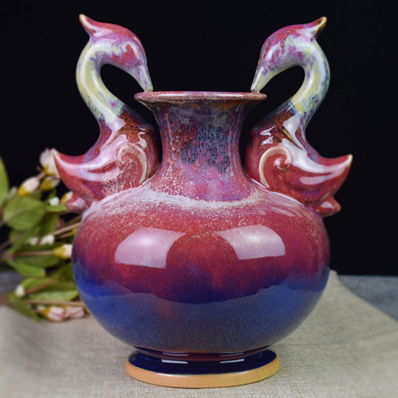 河南神垕御景钧瓷花瓶景德镇陶瓷器窑变特色工艺品花瓶