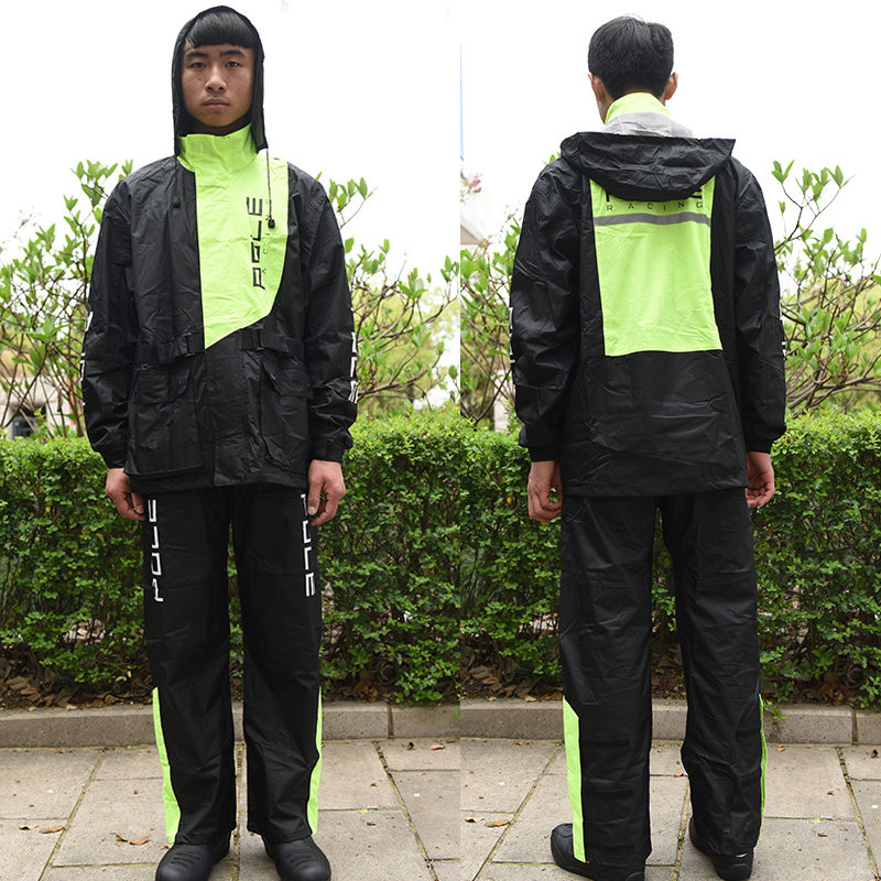 pole摩托车骑行雨衣电动车雨衣男式防水分体式雨衣雨裤套装ar801