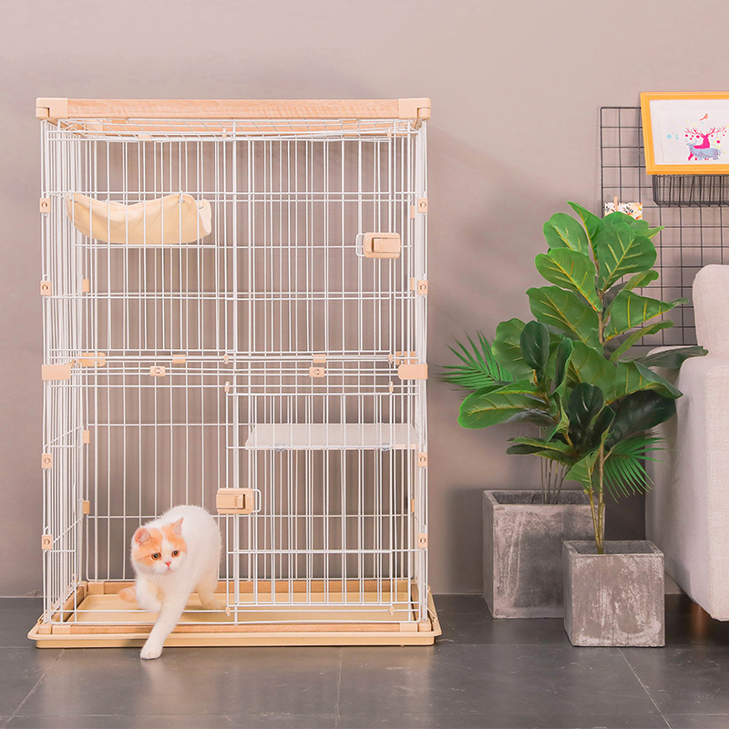 爱丽思日本木质猫笼宠物幼猫成两层三层猫舍英短折笼子