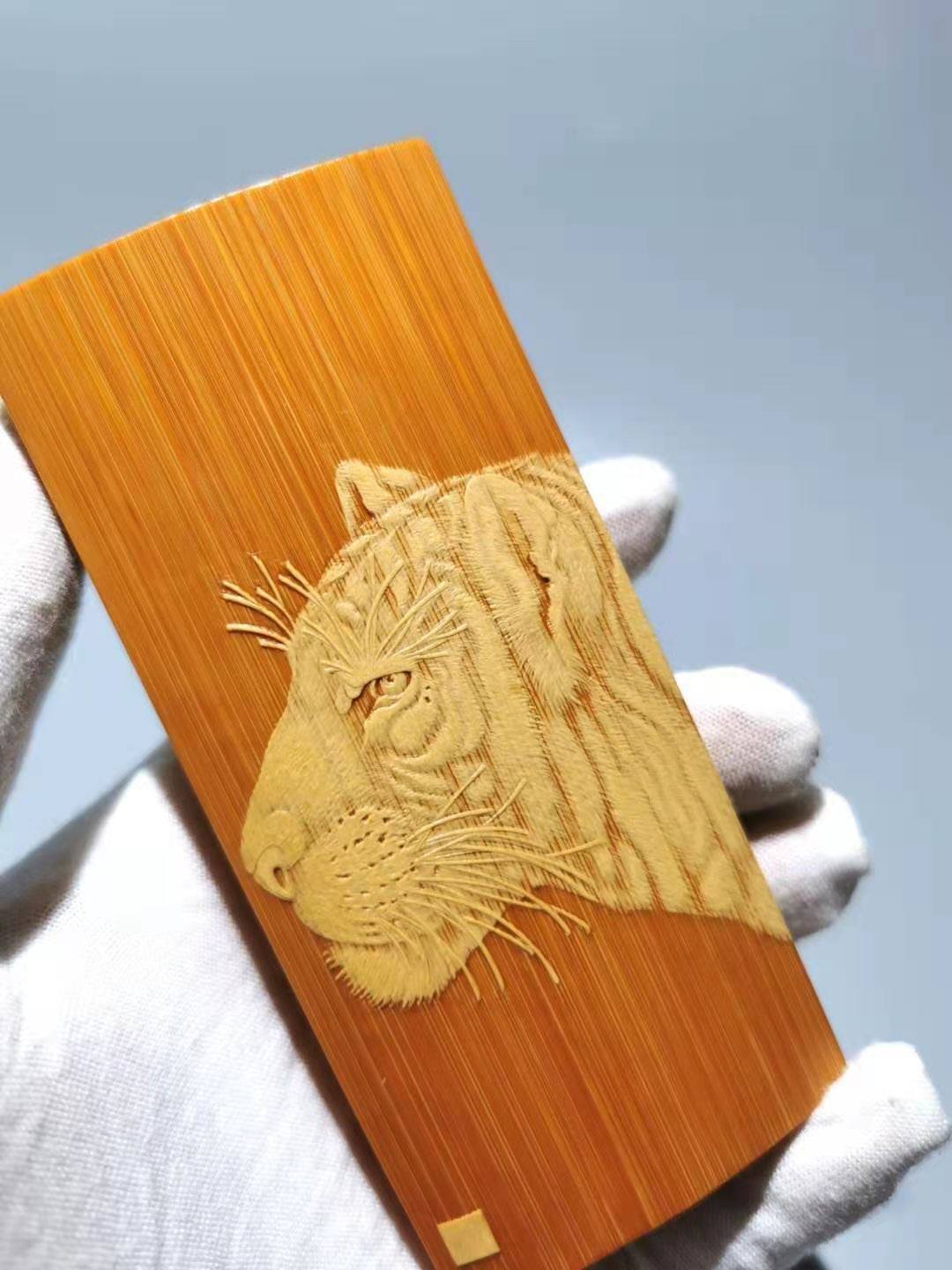 留青竹刻腰牌推拉粗细烟盒竹雕根雕文玩礼品竹编