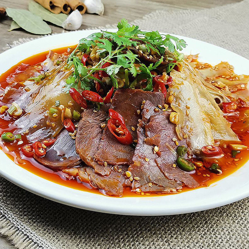 四川凉拌拌菜夫妻肺片250g麻辣牛杂即食半成品凉菜