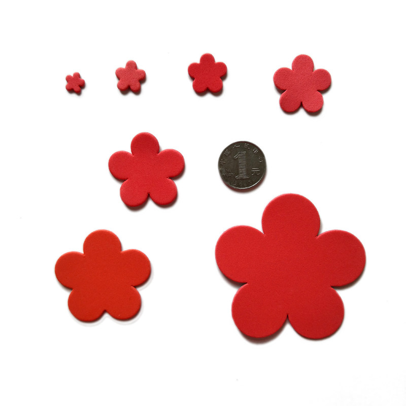 幼儿园儿童帖纸eva手工粘贴多种规格海绵奖励贴纸带背胶小红花