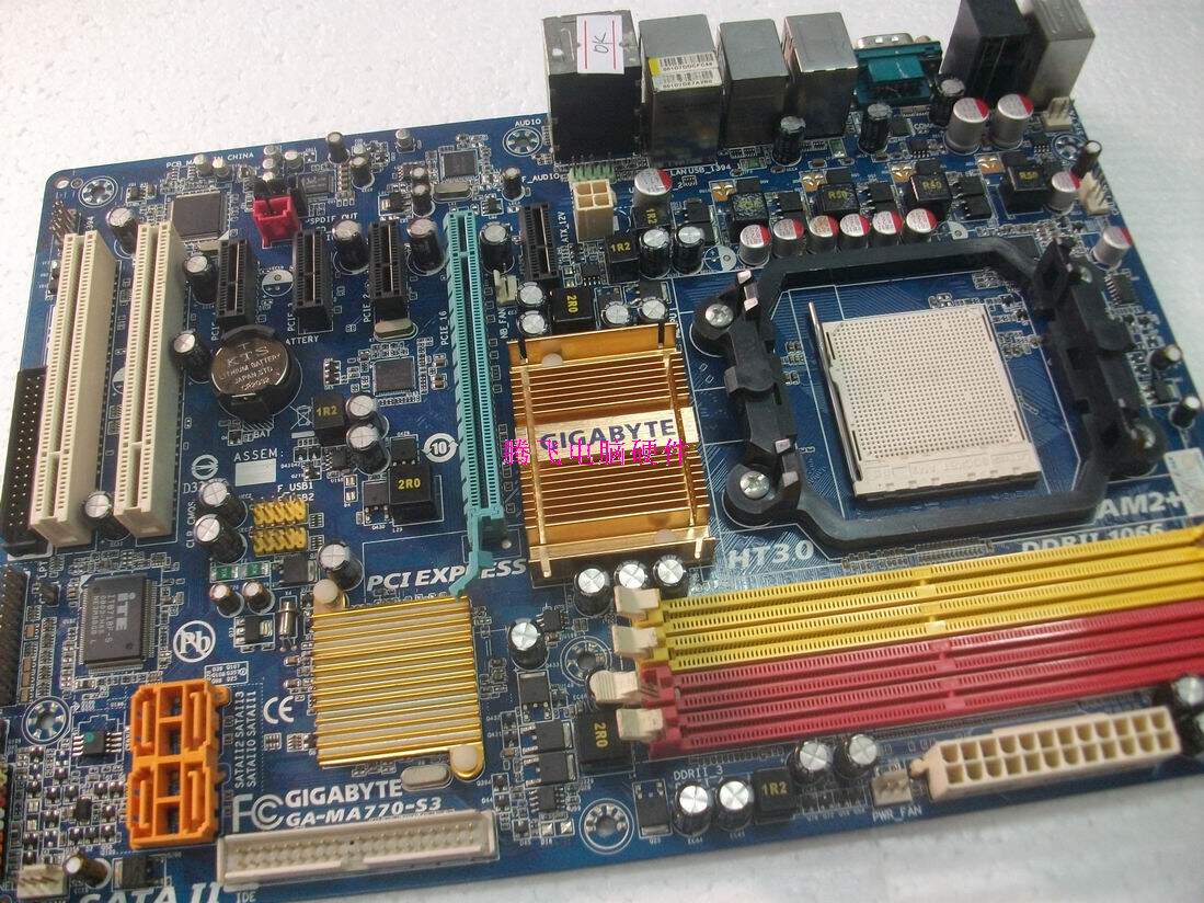 am2 技嘉ga-ma770-us3s3二代大板ddr2内存支持am3cpu主板