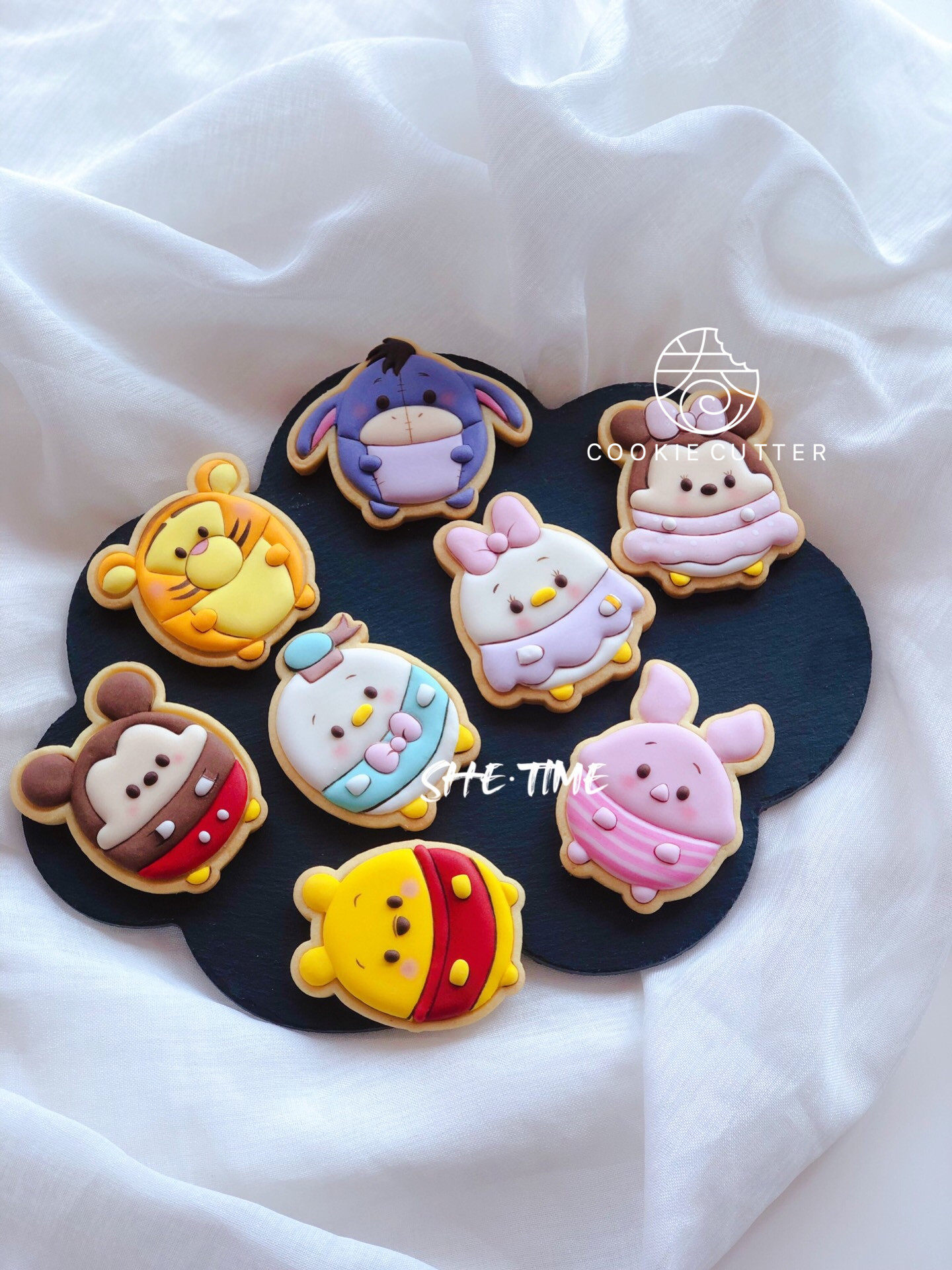 shetime食光老师卡通松松系列糖霜饼干伴手礼饼干模送视频教程