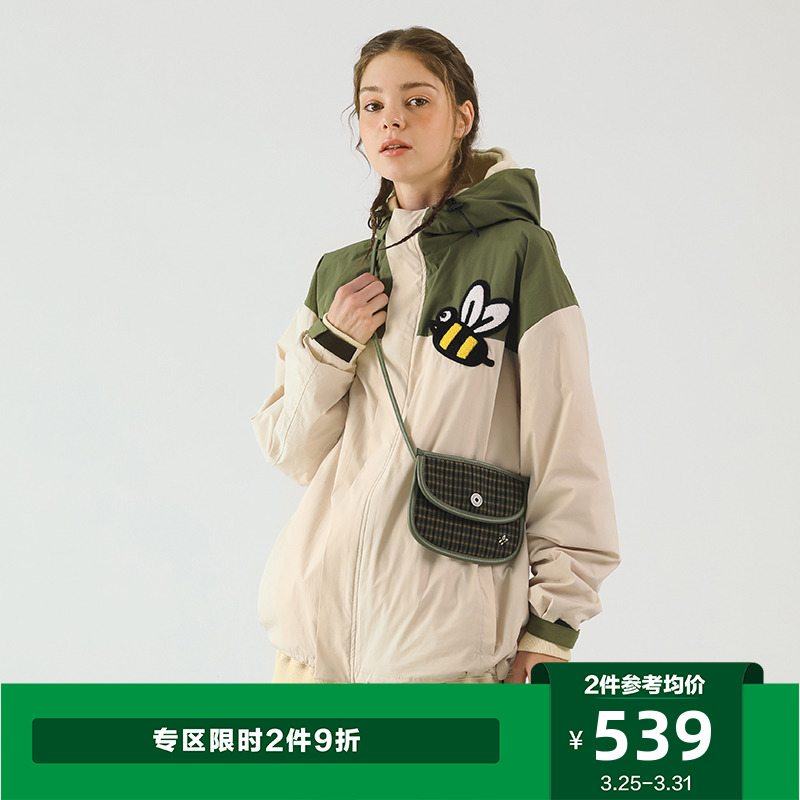 MELTING SADNESS(MTSS) 小蜜蜂连帽冲锋衣夹克外套