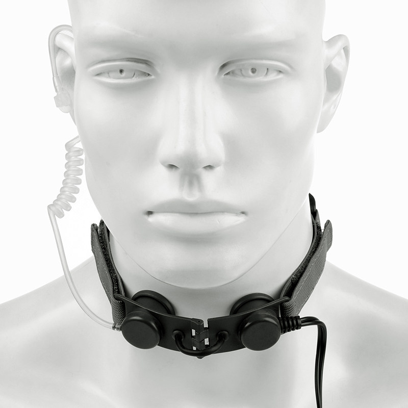 ztac元素throatmic野战户外战术喉麦真空声音耳机麦