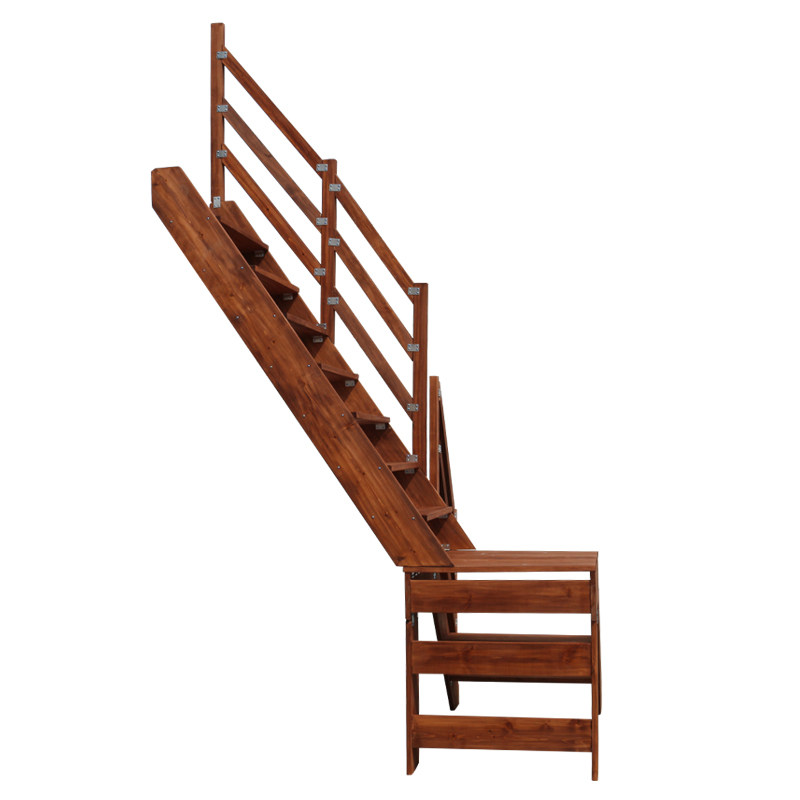 木梯阁楼复式简约转角楼梯家用旋转定制loft楼梯扶手