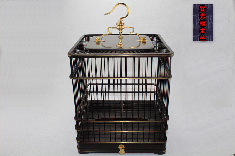 鸟笼鸟笼子红酸枝红子绣眼23方方笼红酸枝鸟笼现售产品
