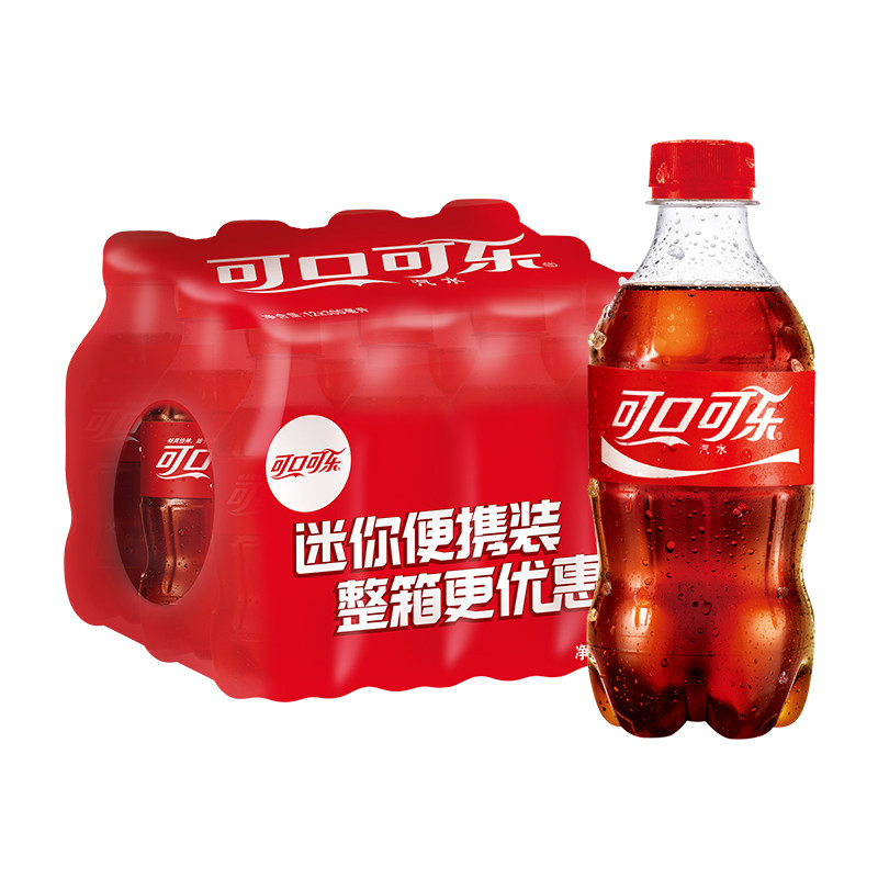 可口可乐汽水coca迷300ml6瓶小瓶装
