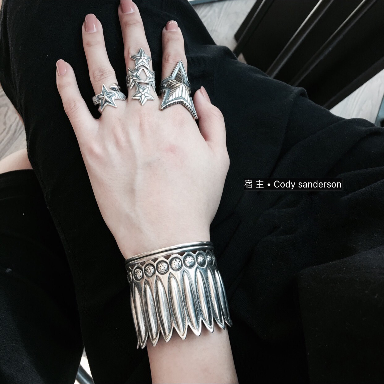 【宿主】 cody sanderson#四连星 重叠开口戒指 周扬青吴亦凡包邮