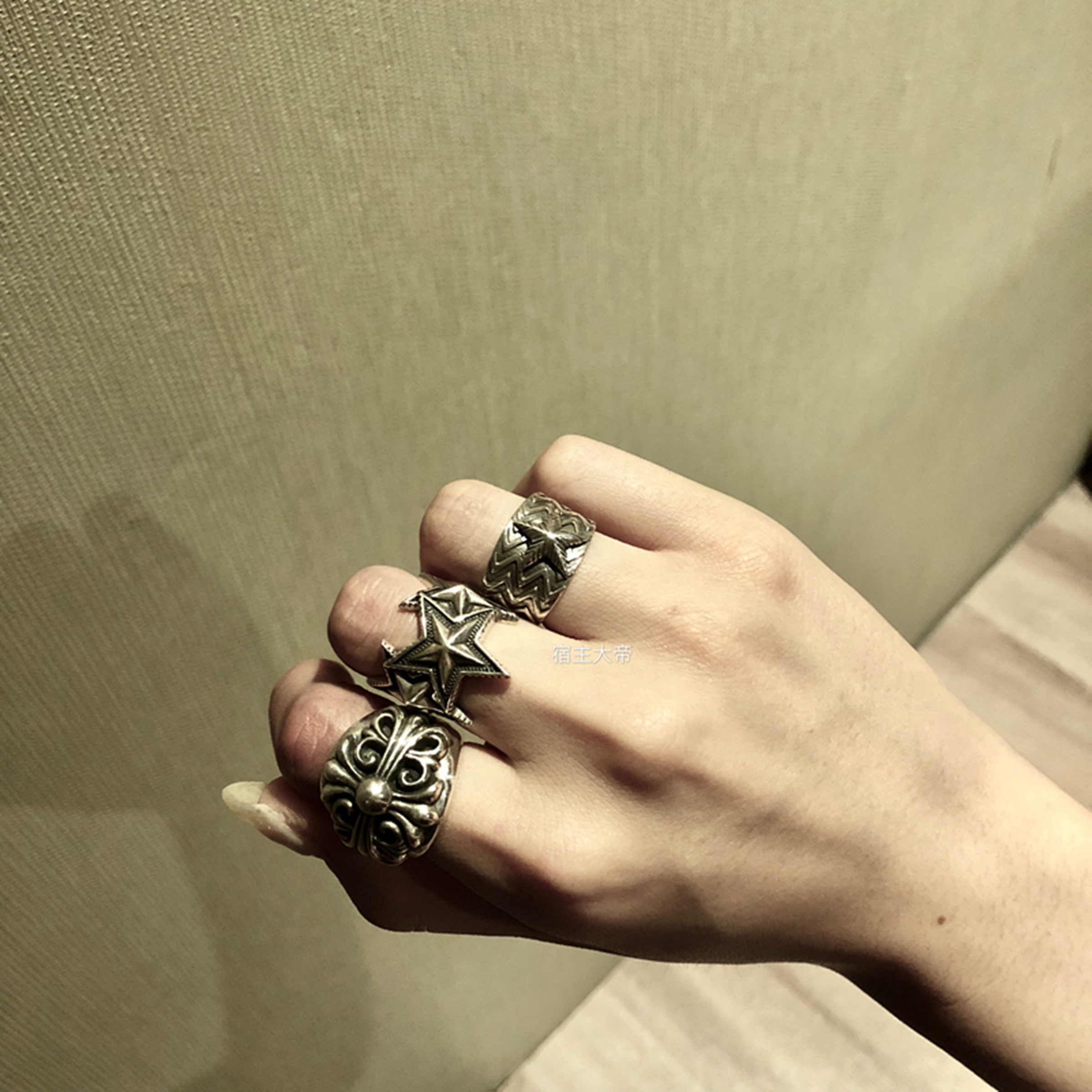宿主大帝# cody sanderson戒指三连星 cody戒指 五角星925纯银