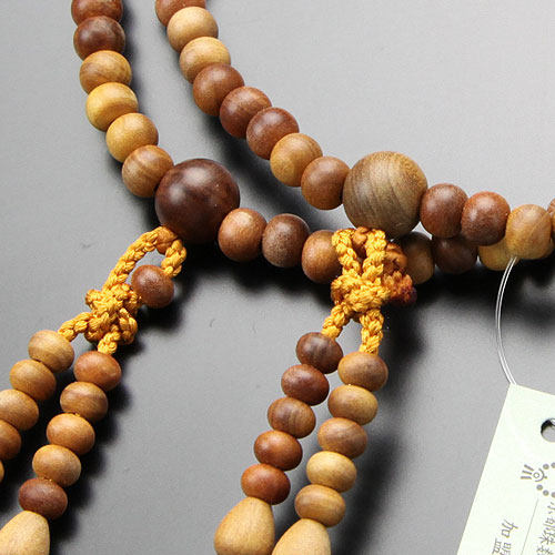 白檀日本京都手作108颗佛珠手串手链男女女用佛珠手链