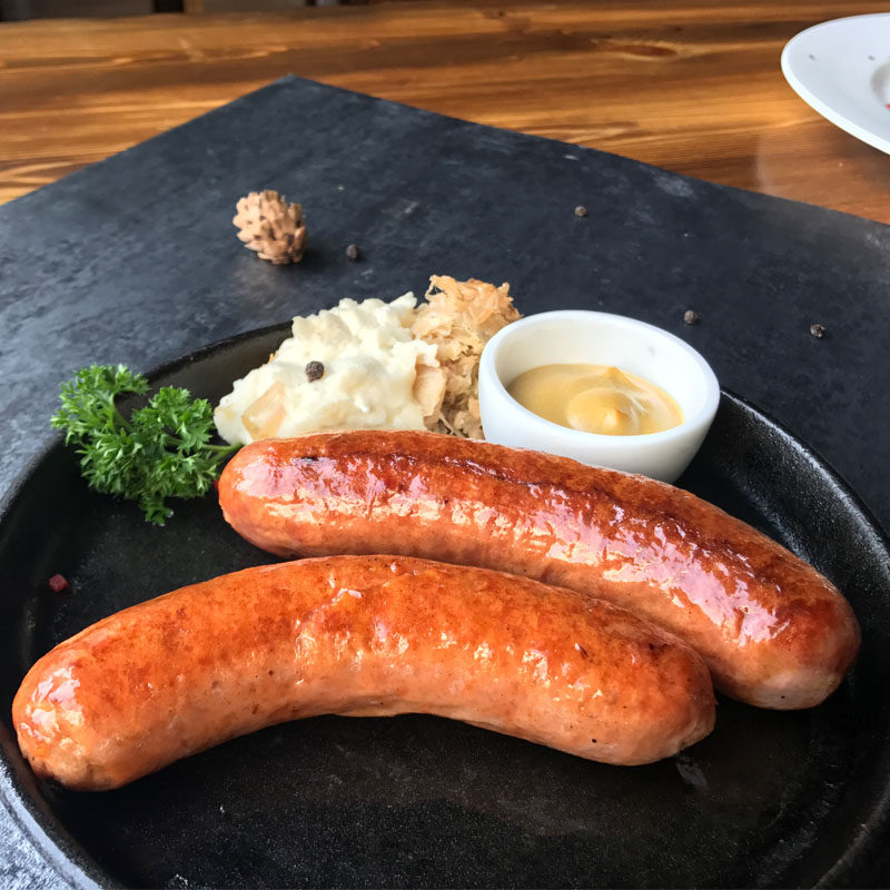 欧百德芝士肠德国烟熏爆浆肉肠纯肉烤肠奶酪肠德式香肠11根1000g