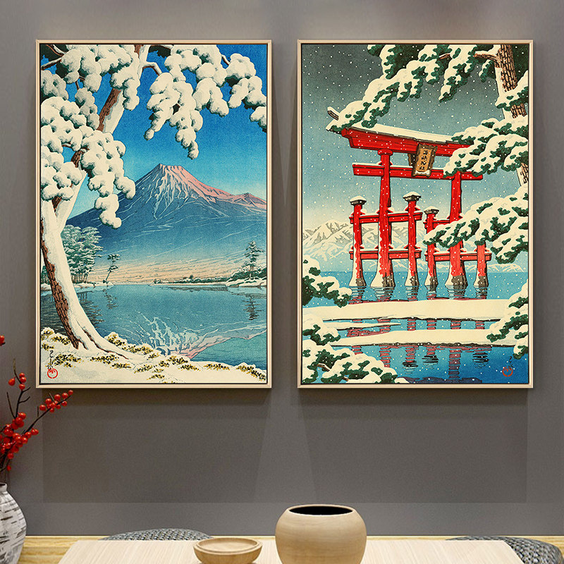 璞图日式挂画和风卧室客厅壁画民宿酒店餐厅现代装饰画