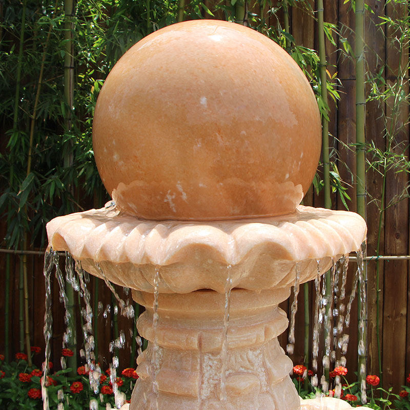 大理石风水水球园林户外庭院石雕喷泉流水水盆装饰摆件