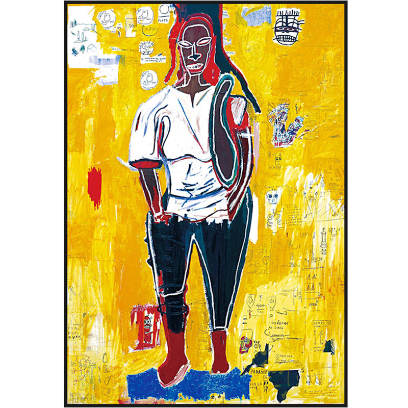 美国表现主义basquiat巴斯奎特现代艺术涂鸦前卫尺寸巨幅现代装饰画