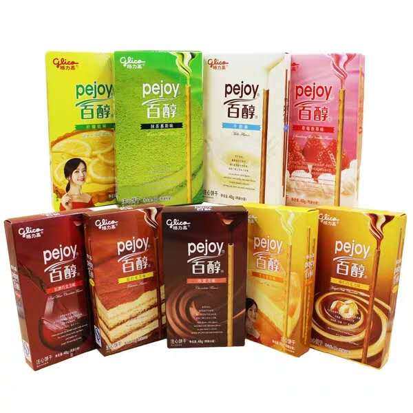 饼干包邮格力高pejoy百醇注心夹心整箱36盒茶味夹心饼干