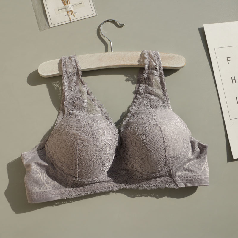 推荐性感蕾丝薄款钢圈女士文胸上托聚拢舒适文胸