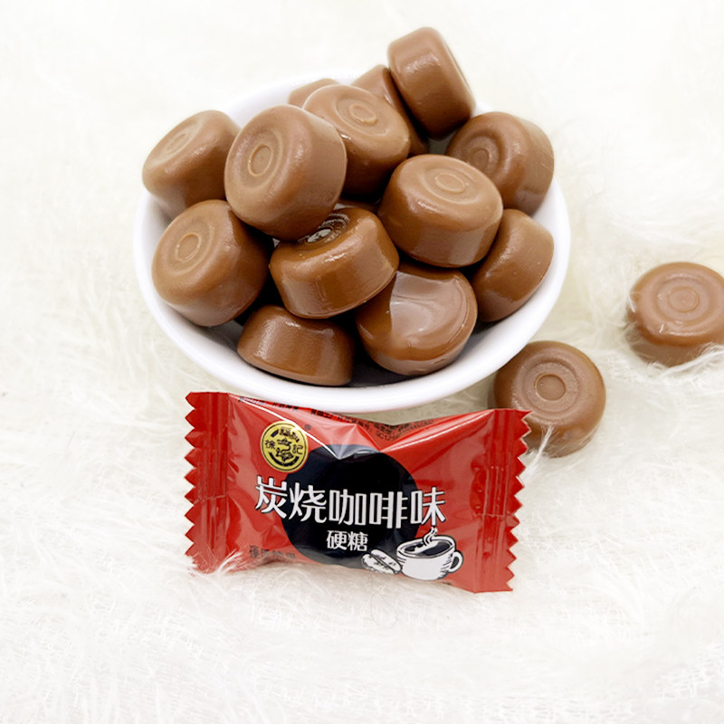徐福记炭烧咖啡硬糖500g特浓提神防困咖啡糖散装传统糖果