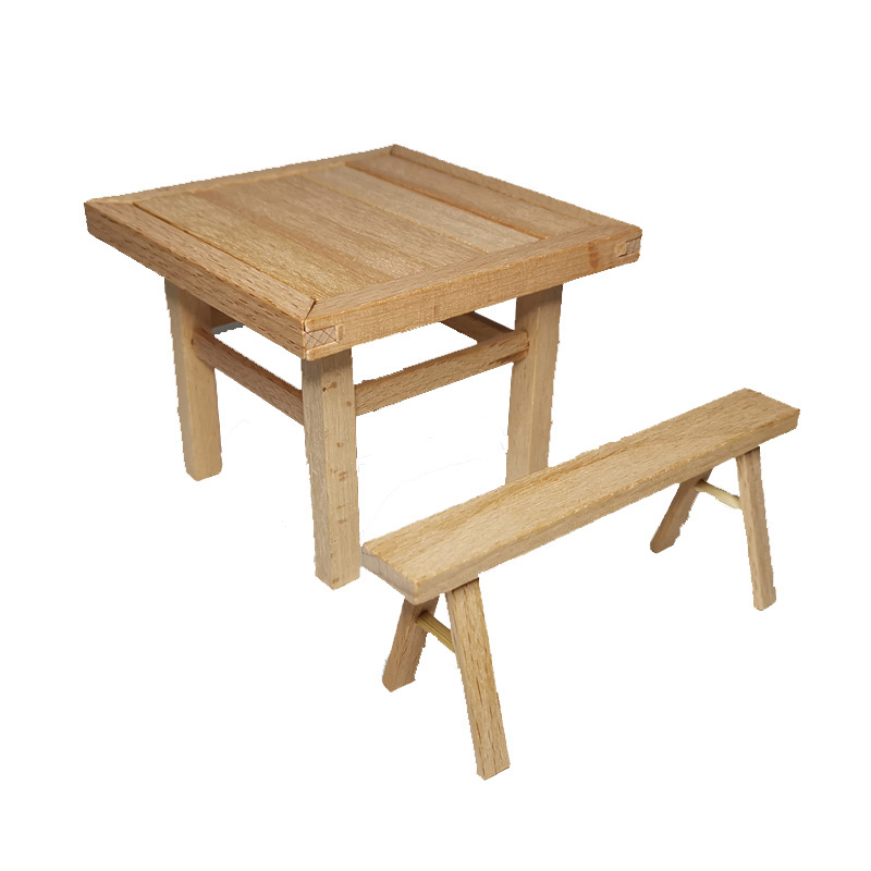 榫卯桌中国传统文化传承桌子长凳无钉模型重复手工创意粘贴类