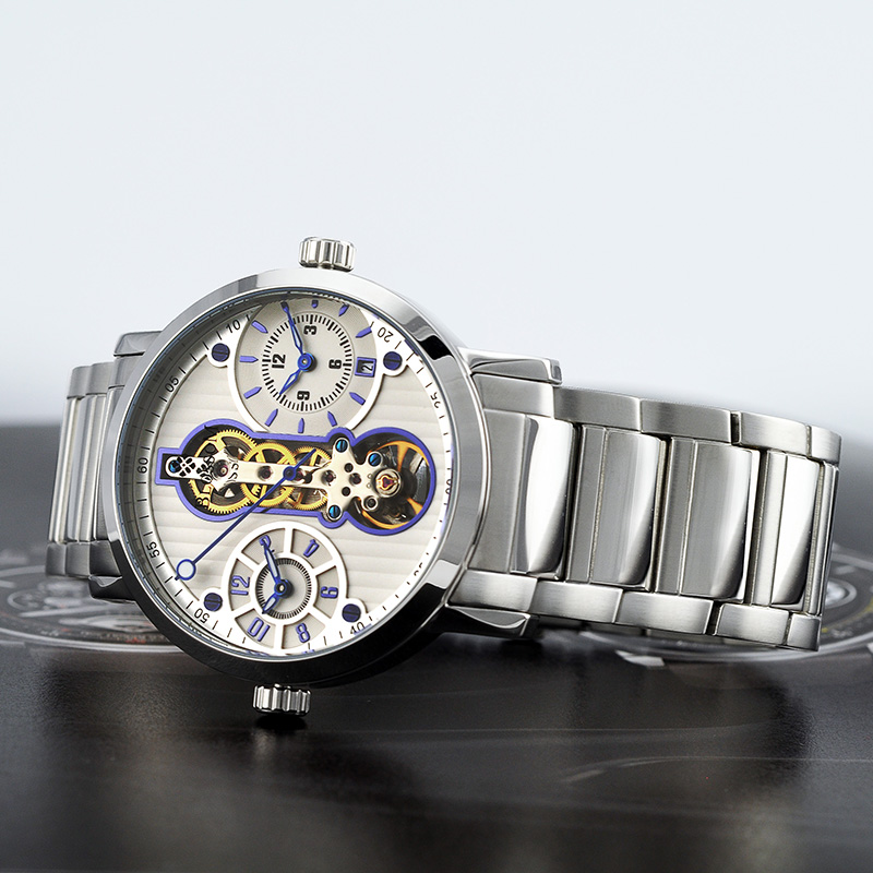 正品男士手表男机械表海鸥机芯大表盘陀飞轮镂空商务防水品牌十大
