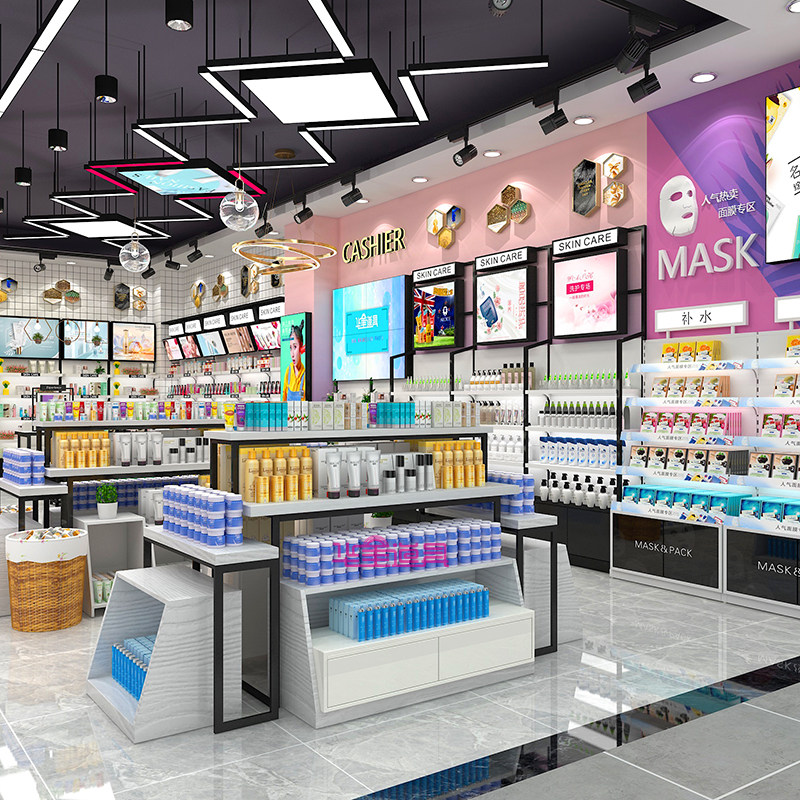 美妆化妆品整店设计美容院母婴店铺实体门店logo化妆品货架