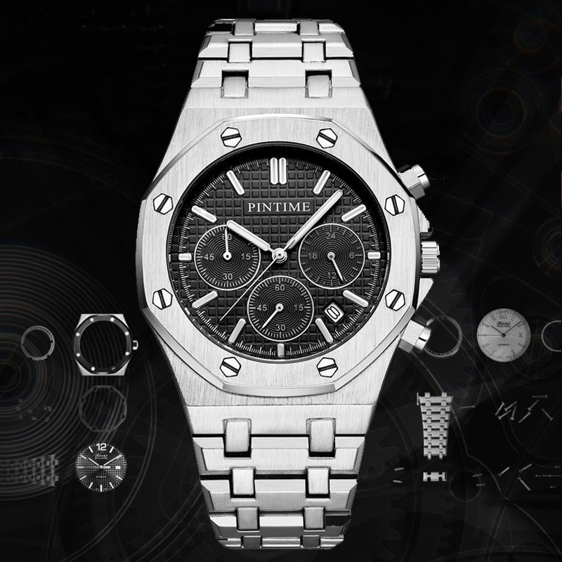 皇家离岸橡树同款手表男防水潮牌石英表精钢夜光军表八角AP非机械