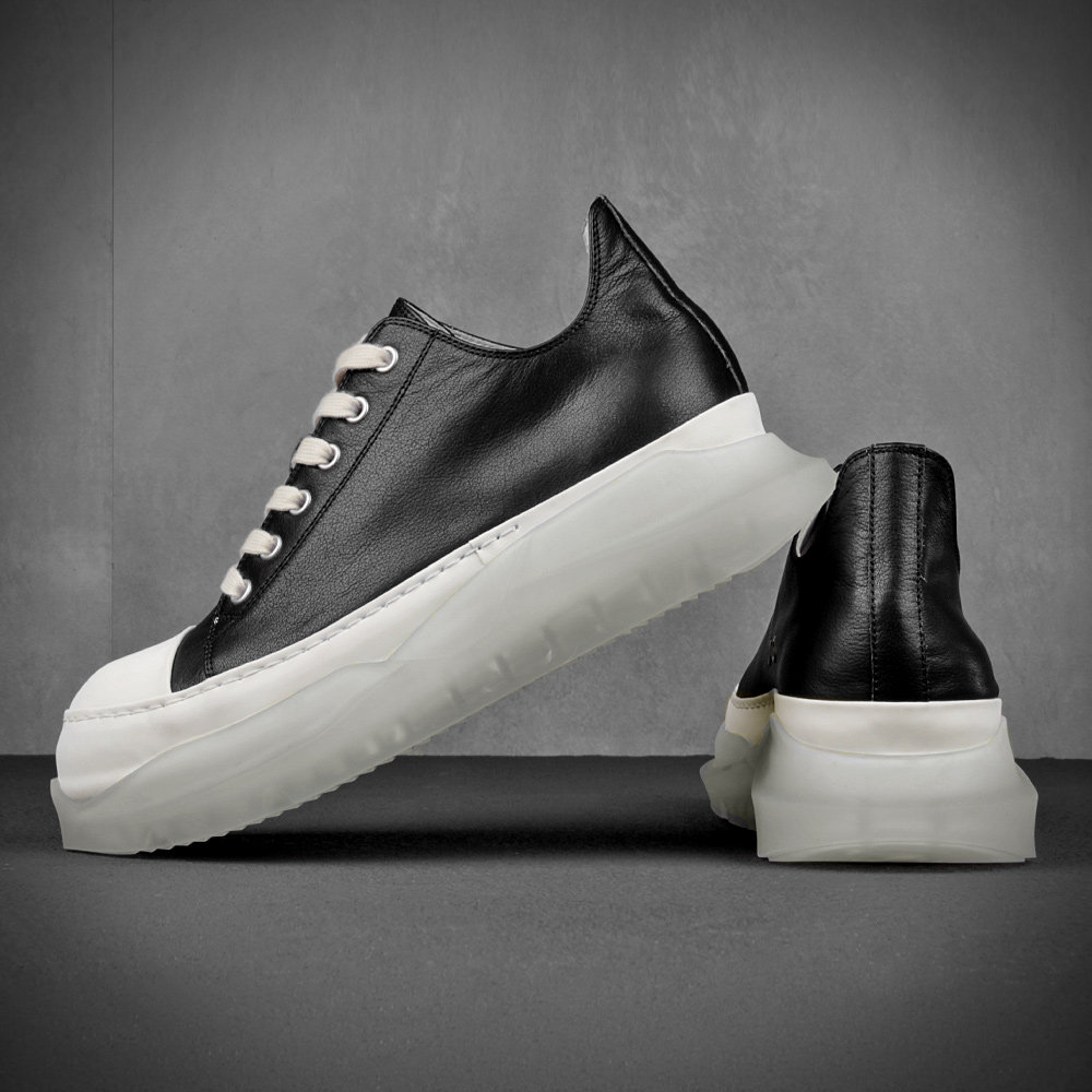 增高5cm男鞋鞋子韩版潮流高帮鞋真皮黑色透明时装靴