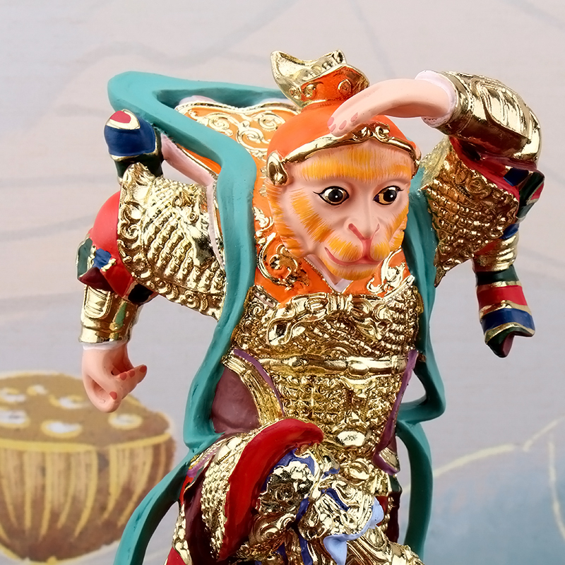 树脂彩绘孙悟空摆件齐天大圣战胜佛像孙行者神像孙猴子摆件