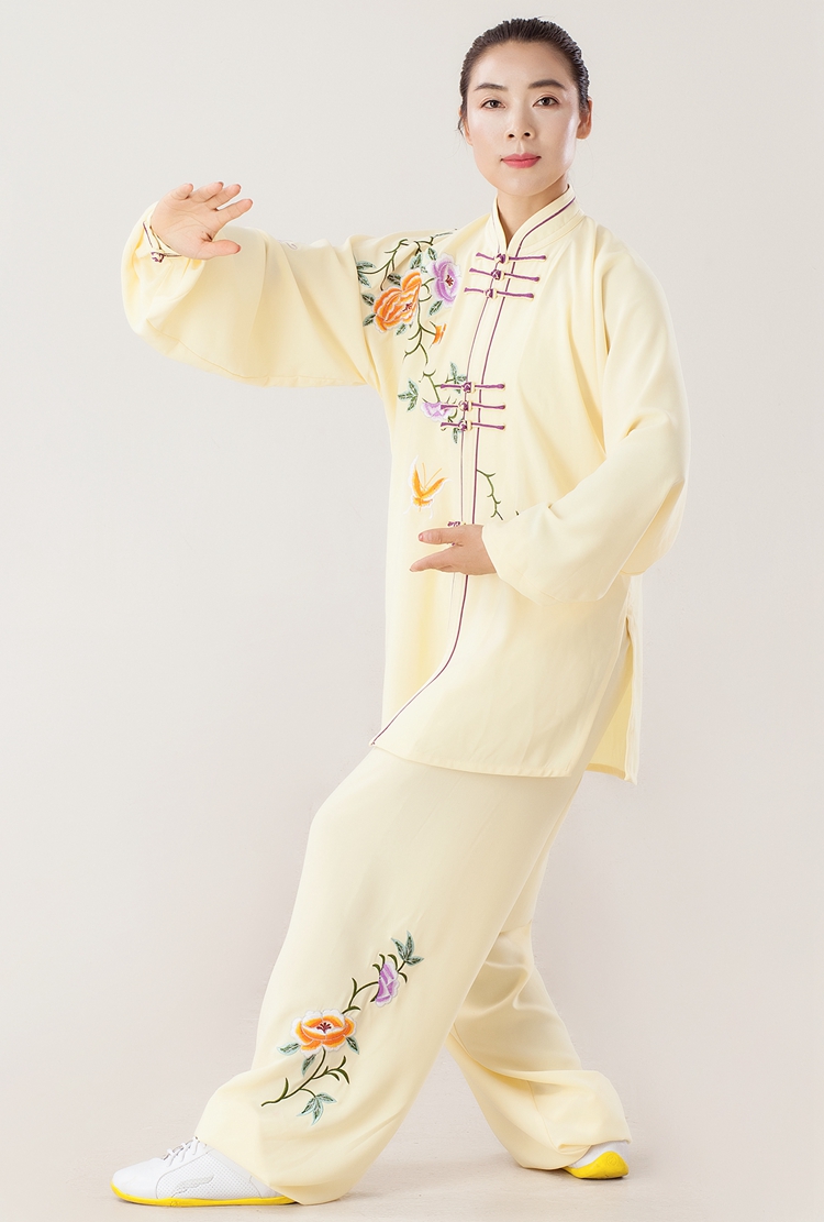 绣花太极服练功服大全图片