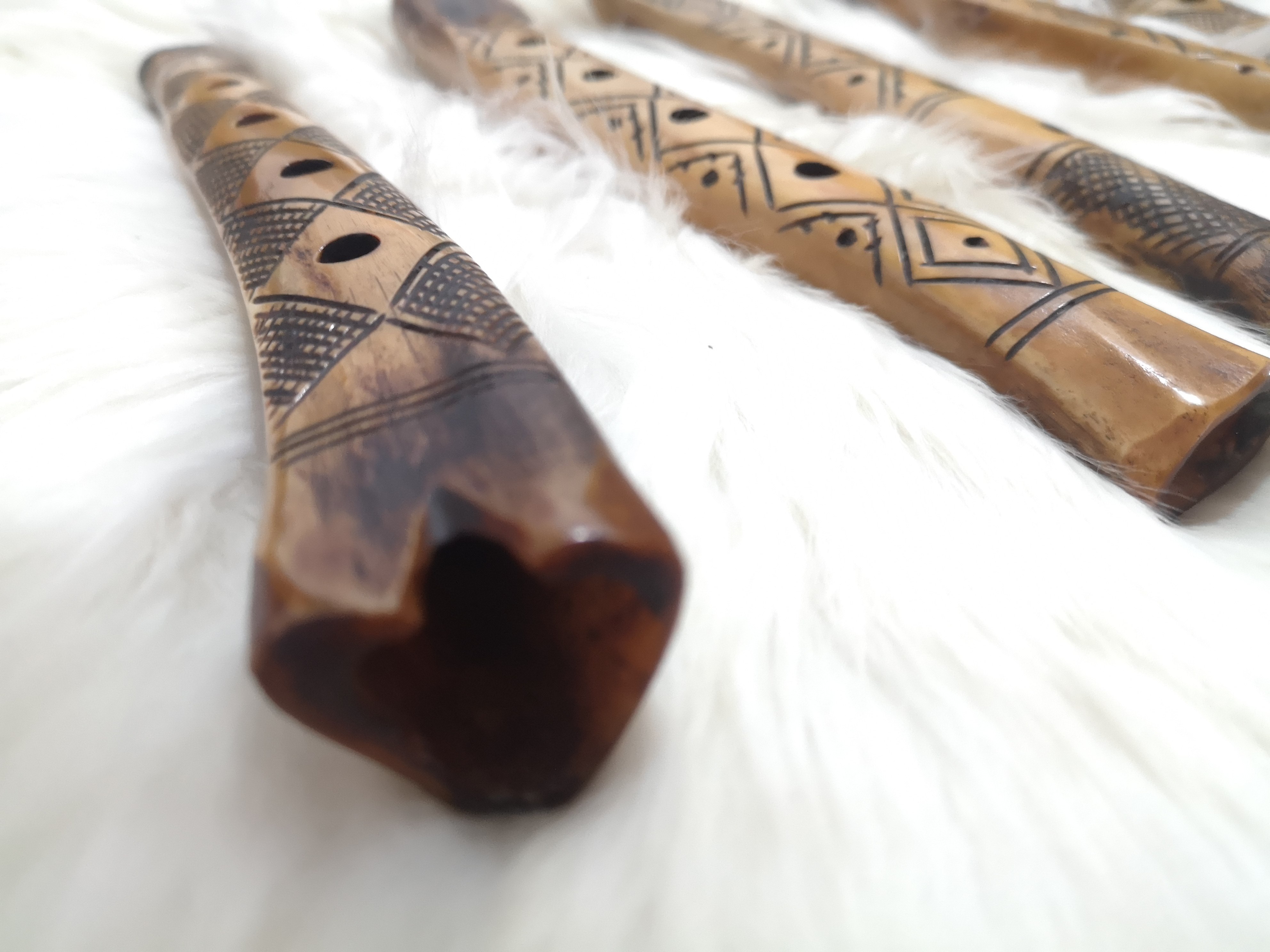 印加秘鲁古印时期骨笛珍藏级骨南美纪念品仿古短笛