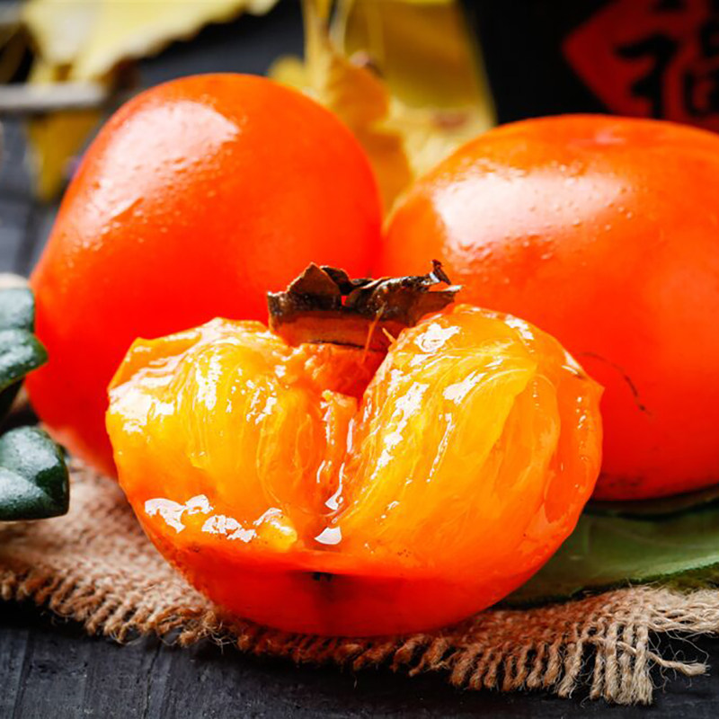 广西箱包整箱5斤火晶潼关水果月柿新鲜应季柿子