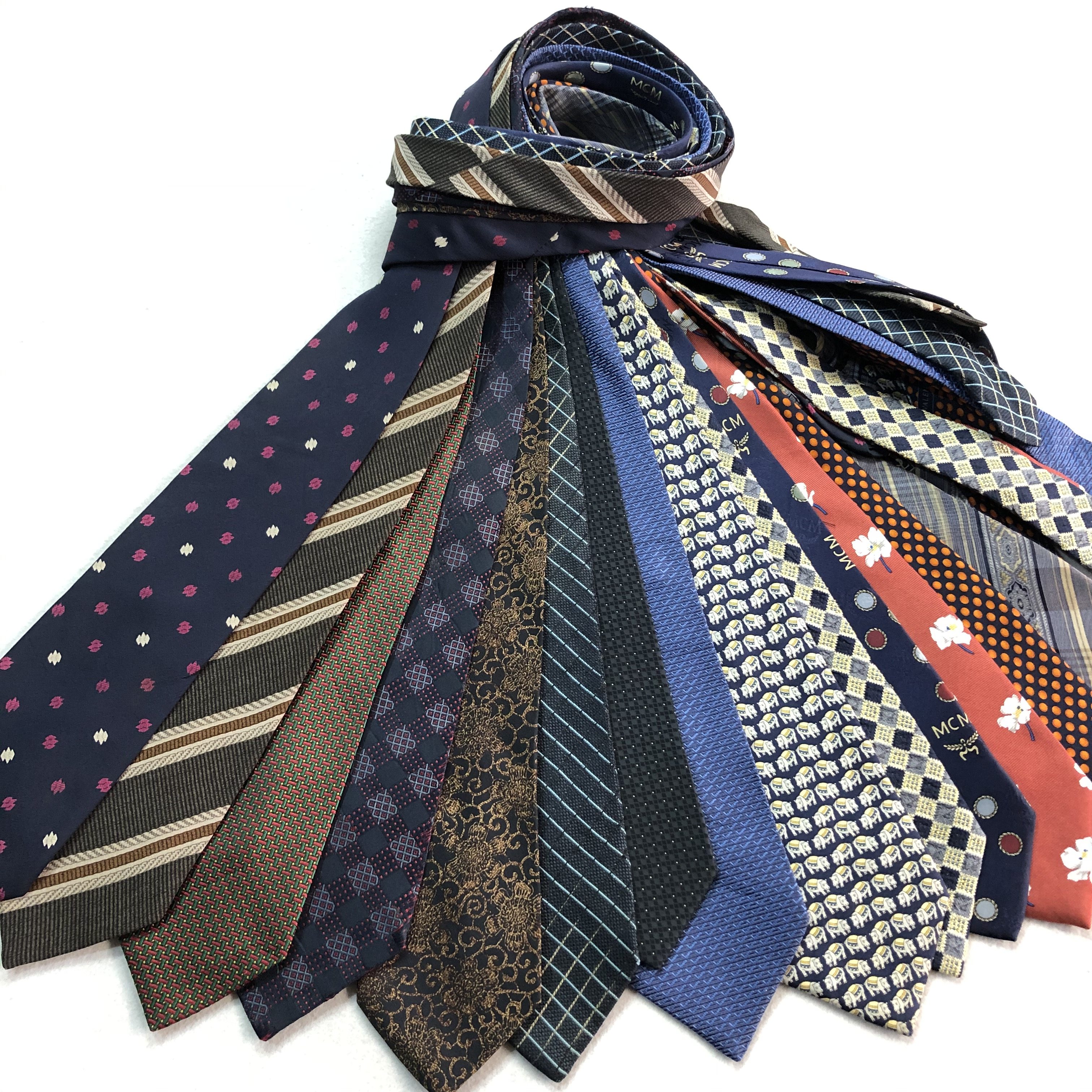 中古vintage古着复古领带大牌商务休闲图案尖货领带