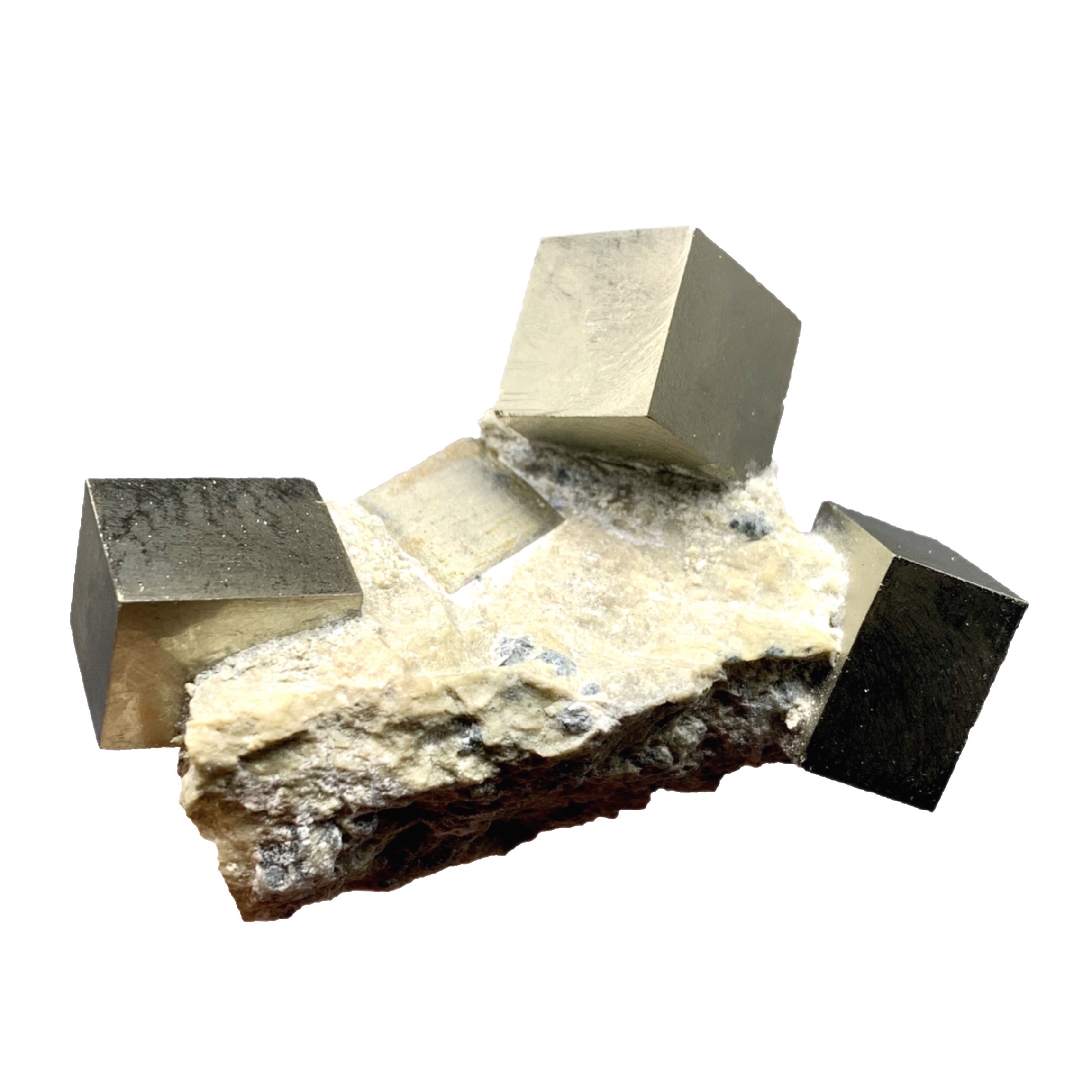 西班牙黄铁矿立方体矿物晶体教学标本矿石原石收藏摆件