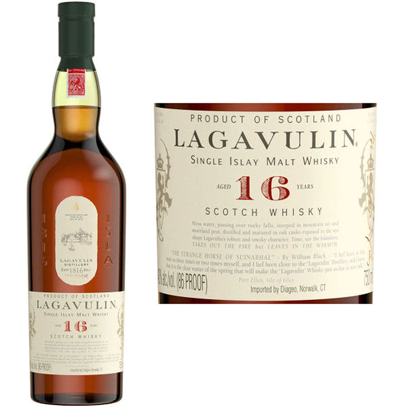 洋酒lagavulin16yowhisky乐加维林16年单一麦芽威士忌威士忌