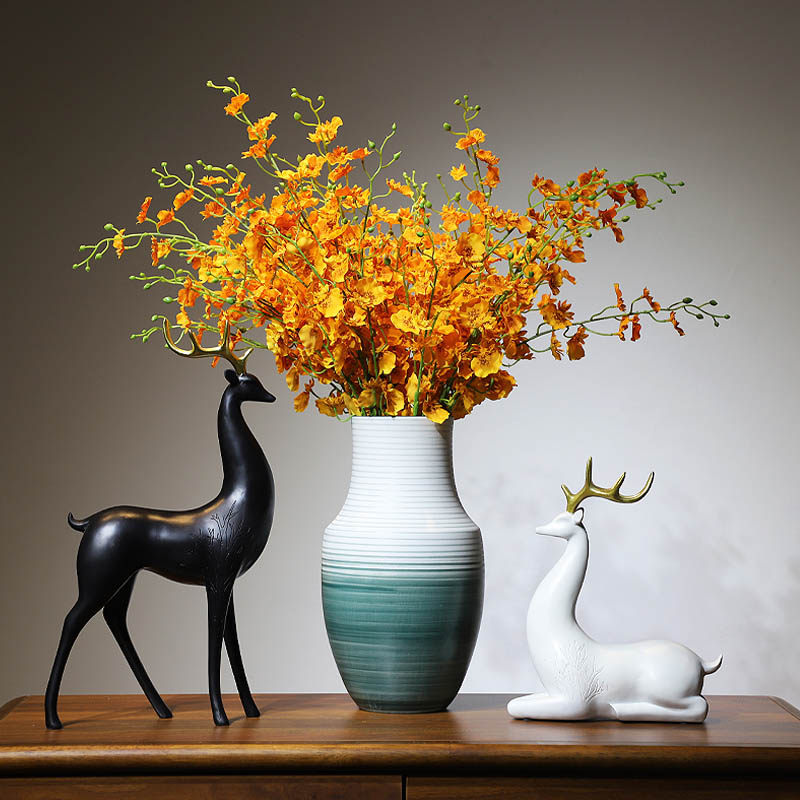 轻奢陶瓷花瓶摆件现代简约家居客厅玄关电视柜书房花瓶