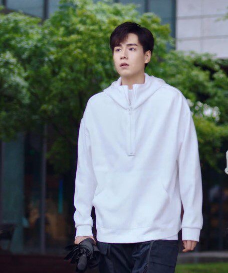 我的时代你的时代胡一天吴白同款衣服白色拉链连帽卫衣