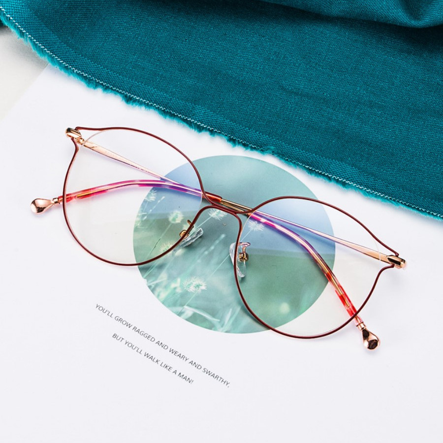 欧美猫眼大框女显瘦大框近视近视眼眼镜架文艺撞色眼镜架