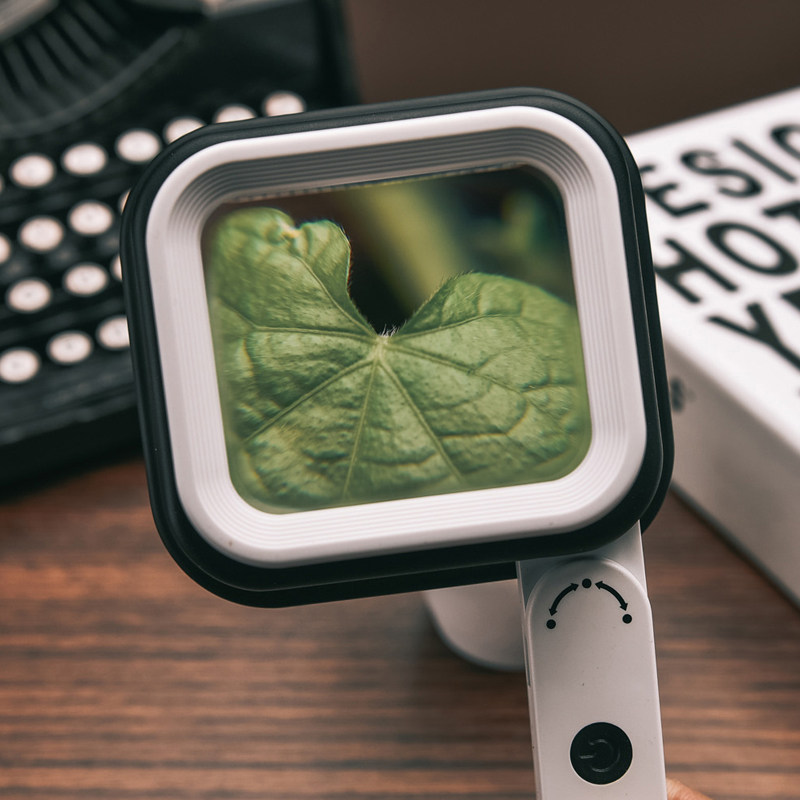 10倍15倍20倍多功能手持折叠led灯带刻度紫灯放大镜