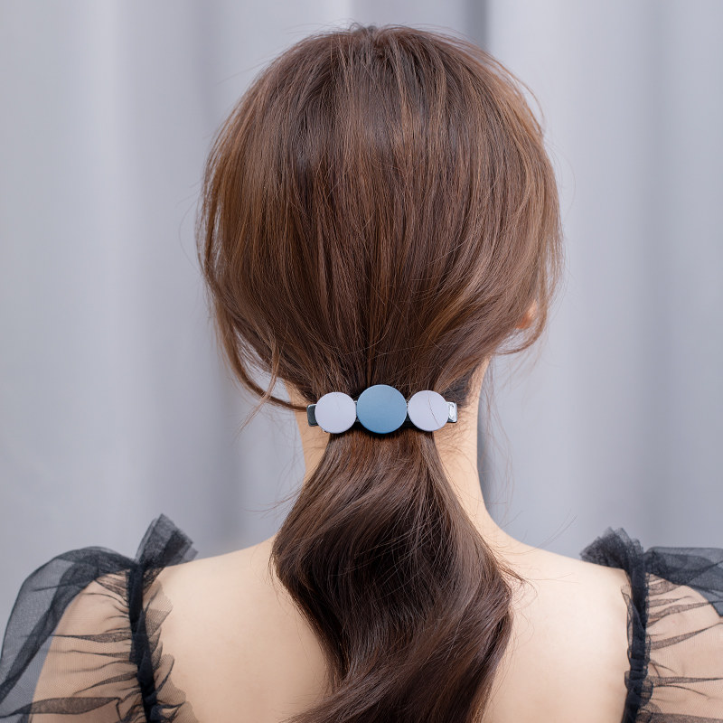 亚克力夹横马尾侧边优雅国式发夹韩国式边夹女弹簧发饰