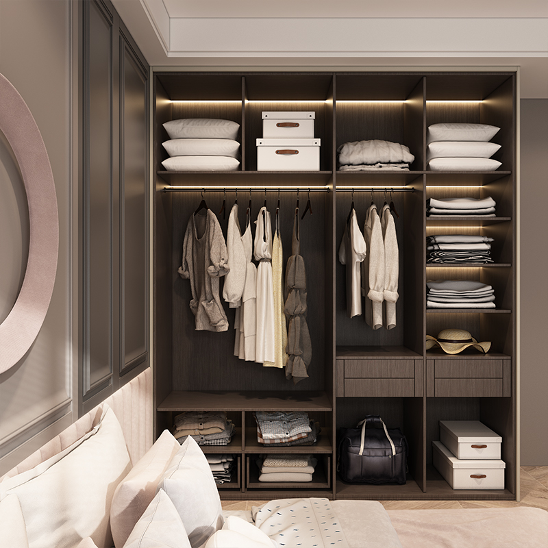 定做皮阿诺全屋定制衣柜整体衣橱衣帽间简约现代卧室衣柜