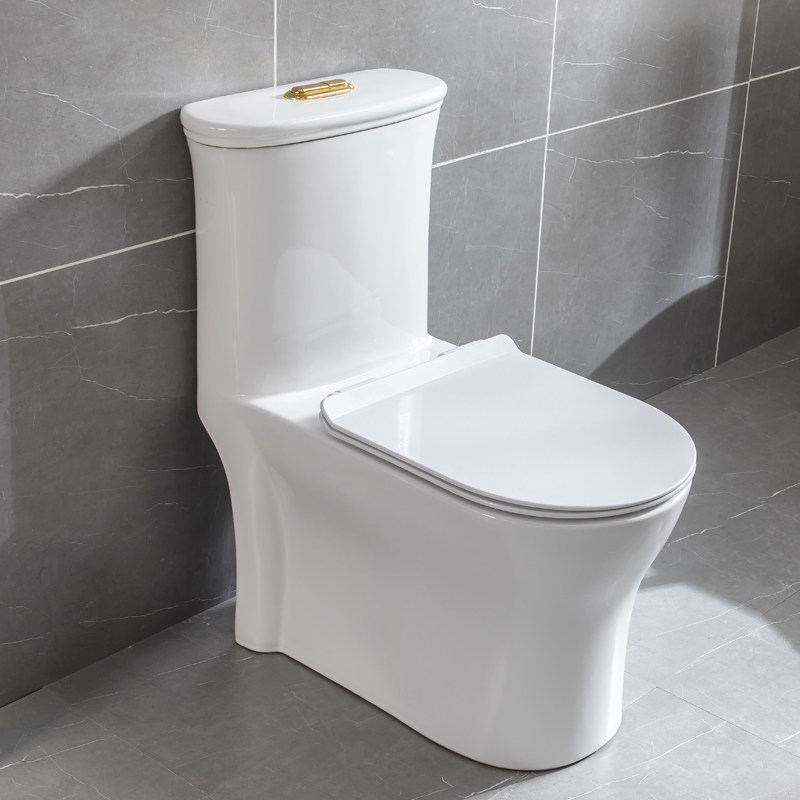 卫浴家用节水马桶虹吸式抽水座便器防臭坐便器300/400坑距洁具