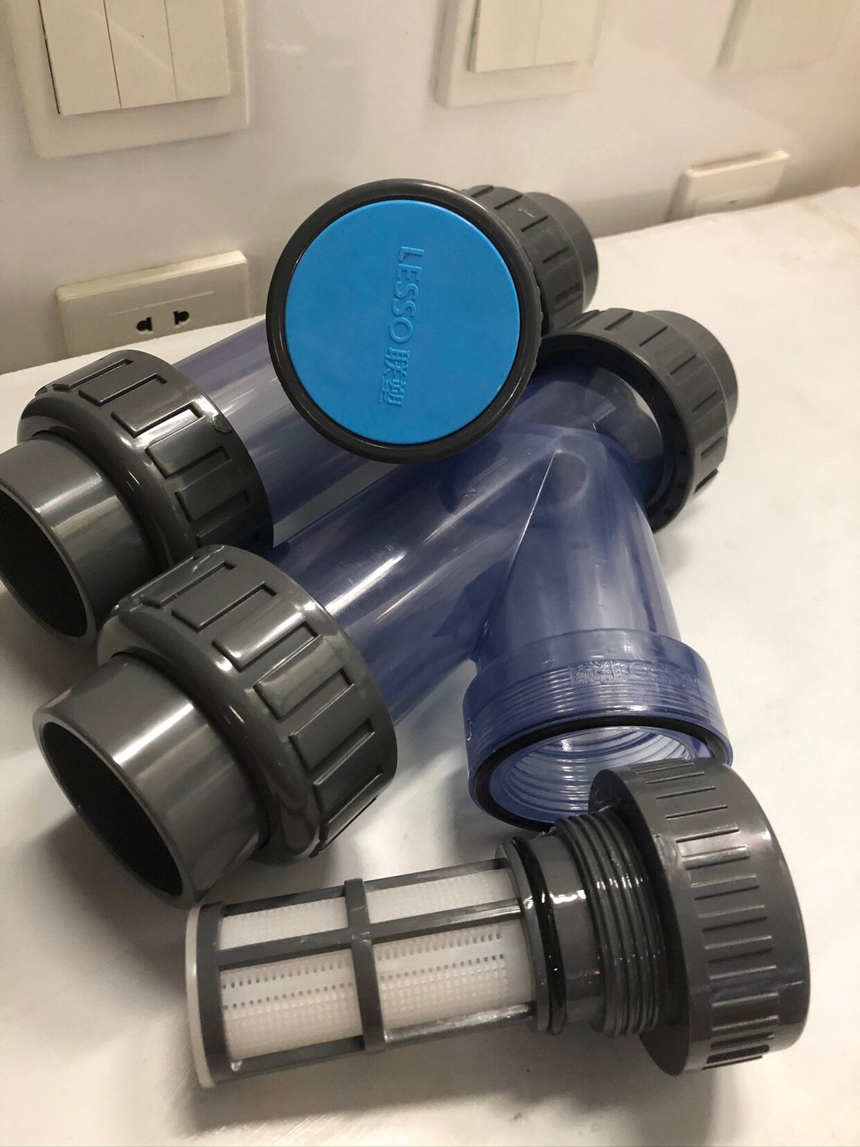 过滤器联塑自来水管道pvc给水管家用前置水管过滤器