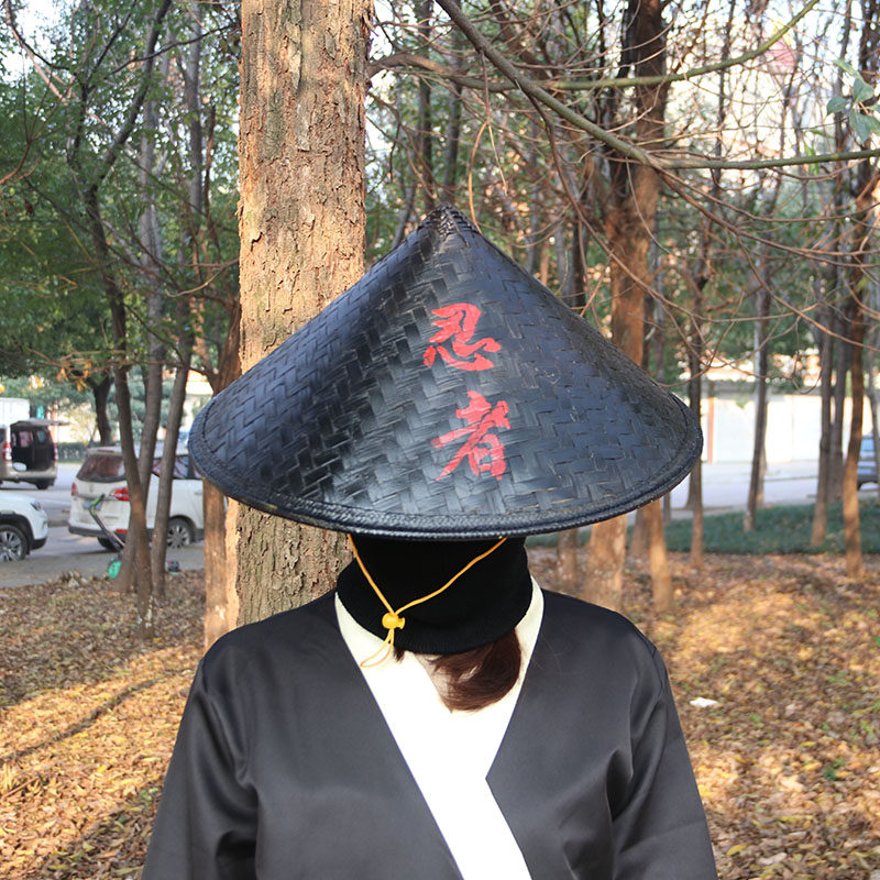 竹编斗笠侠客帽子蓑衣衣帽影视拍摄道具复古帽子
