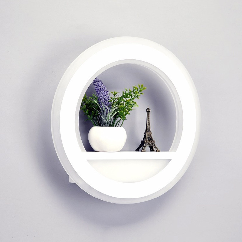 壁灯北欧led创意床头卧室个性圆形楼梯简约壁灯